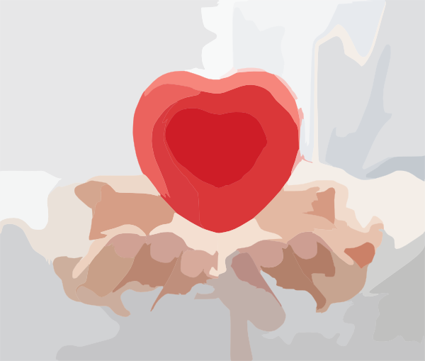 free clipart heart in hand - photo #30