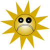 Grumpy Sad Sun Clip Art
