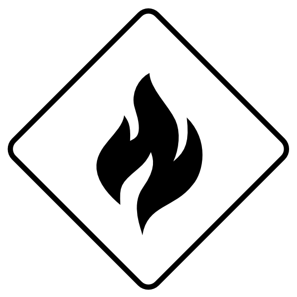 fire clipart black and white - photo #36