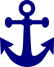 Dark Navy Anchor Clip Art