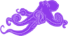 Purple White Ocotopus Clip Art