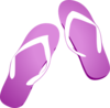 Purple Fade Flip Flop Clip Art