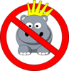 King Hippo Big Clip Art