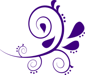 Purple And White Swirl Branch Clip Art