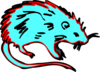 Hot Blue Rat Clip Art