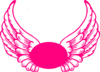 Hot Hot Pink Guardian Angel Wings Clip Art