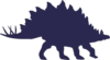 Navy Stegosaurus Dinosaur Clip Art