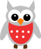 Red Gray Owl Clip Art