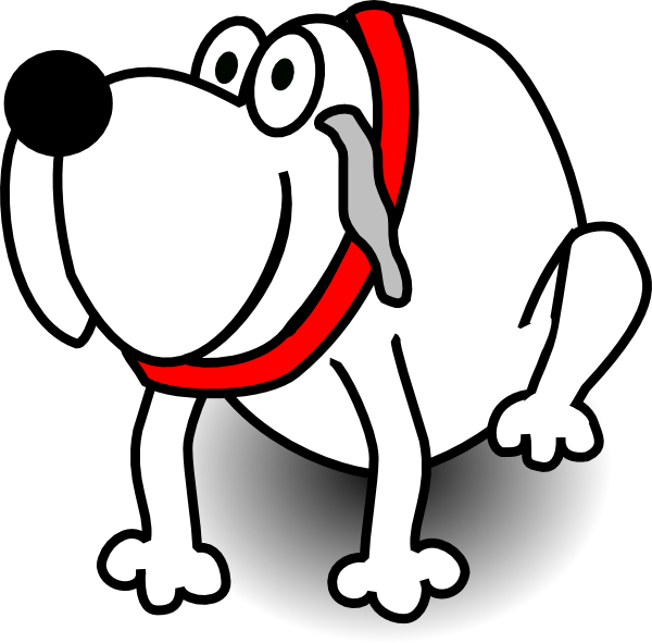 free black and white clipart of dogs - photo #35