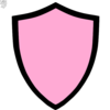 Pink And Black Shield Clip Art