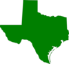 Green Texas State Clip Art