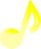 Yellow Music Note Clip Art