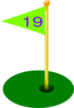 Golf Flag 19 Clip Art