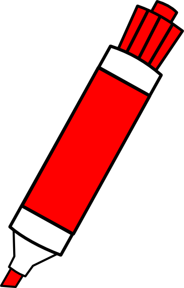 Red Dry Erase Marker Clip Art at  - vector clip art online,  royalty free & public domain