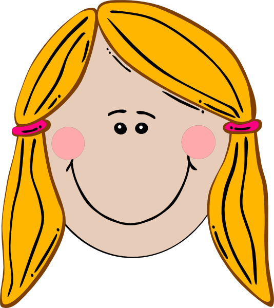 blonde haired girl clipart - photo #48