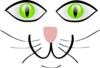 Cat Face Features Clip Art