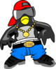 Old School Rapper Penguin Clip Art