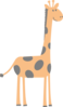 Gray Orange Giraffe Clip Art