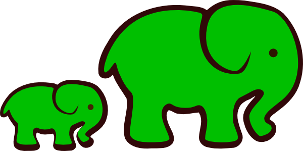 free mom and baby elephant clipart - photo #50