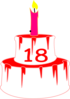 18bdaycake-candle-2 Clip Art