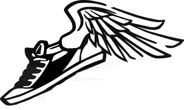 Running Shoe With Wings Clip Art at 