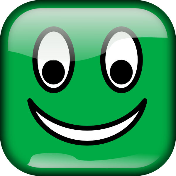 Green Smiley Square Clip Art at Clker.com - vector clip art online