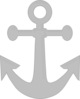 Medium Grey Anchor Clip Art