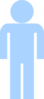Man Icon Symbol Blue Clip Art
