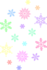 Pastel Snowflakes Clip Art