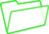 Green And White Folder Clip Art