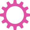Pink Cogwheel Clip Art