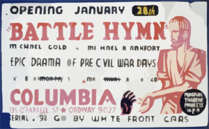  Battle Hymn  [by] Michael Gold And Michael Blankfort Epic Drama Of Pre-civil War Days. Clip Art