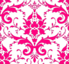 Fuschia Pink Damask Clip Art