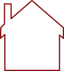 Brown House Outline Clip Art