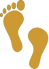 Gold Foot Prints Clip Art