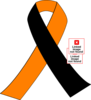 Black And Orange Ribbon Clip Art