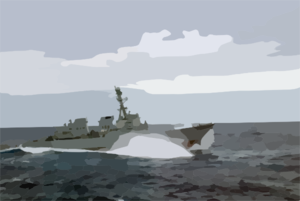 The Guided Missile Destroyer Uss Cole (ddg 67) Encounters Heavy Seas While Transiting Across The Atlantic. Clip Art