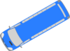 Blue Bus - 210 Clip Art