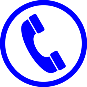 Blue Telephone Symbol Clip Art