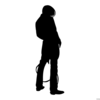 Silhouette Fighter Character Clip Art