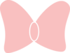 Pink Bow Black Trim Clip Art