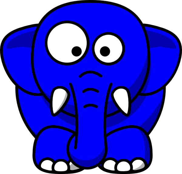 clip art blue elephant - photo #19