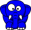 Baby Elephant Blue Clip Art