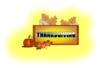 Thanksgiving With Pumpkin & Leaves Clip Art