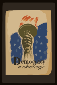 Democracy .. A Challenge Clip Art