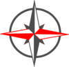 Red Gray Compass  Clip Art