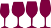 Burgundy Wine Glasses Clip Art