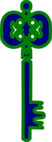 Green Key Clip Art