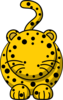 Leopard With No Face Clip Art