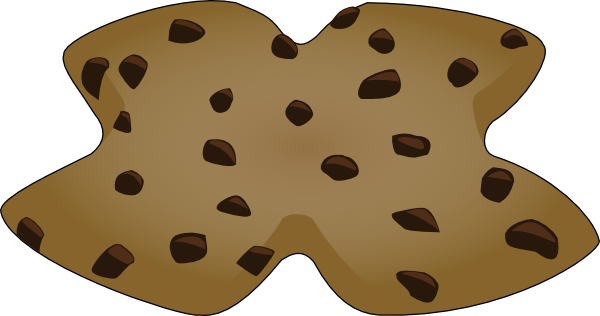 chocolate chip cookies clipart. X Shaped Cookie clip art